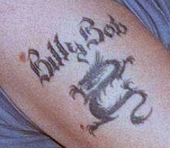 Angelina Jolie tattoo Dragon and Billy Bob