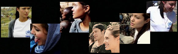 Angelina Jolie bannière Angie's Rainbow UNHCR