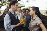 Lara Croft (Angelina Jolie) & Jonathan Reiss (Ciaran Hinds)