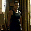Angelina Jolie on Tomb Raider set